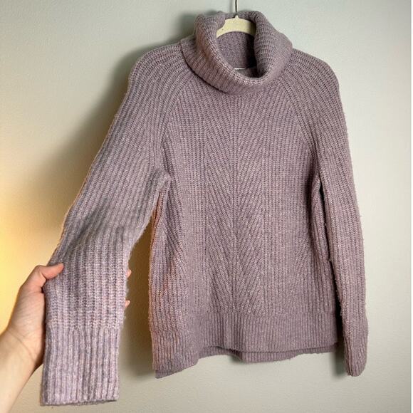 Madewell Purple Mercer Wool Blend Turtleneck Sweater in Coziest Yarn Women's XS - Picture 4 of 9